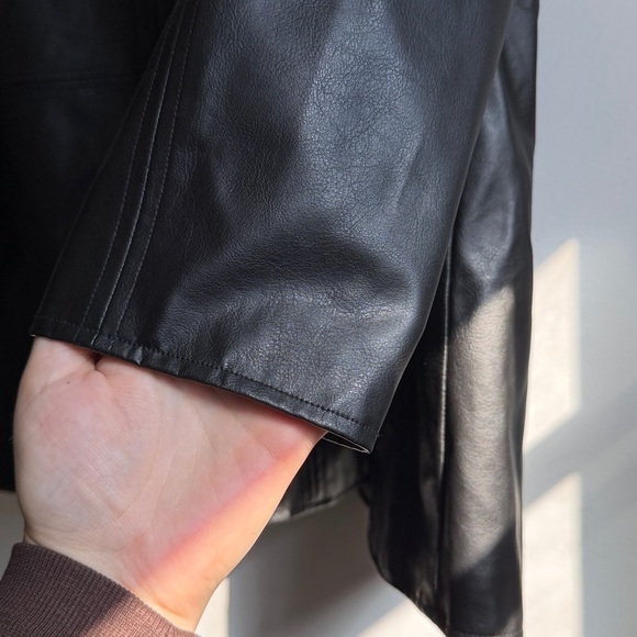 Black Faux Leather Jacket - Picture 6 of 6